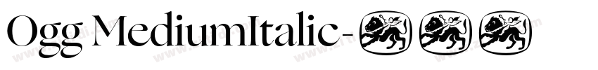 Ogg MediumItalic字体转换